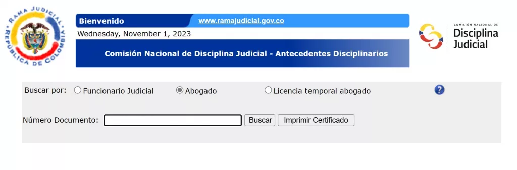 Consulta de Antecedentes Disciplinarios