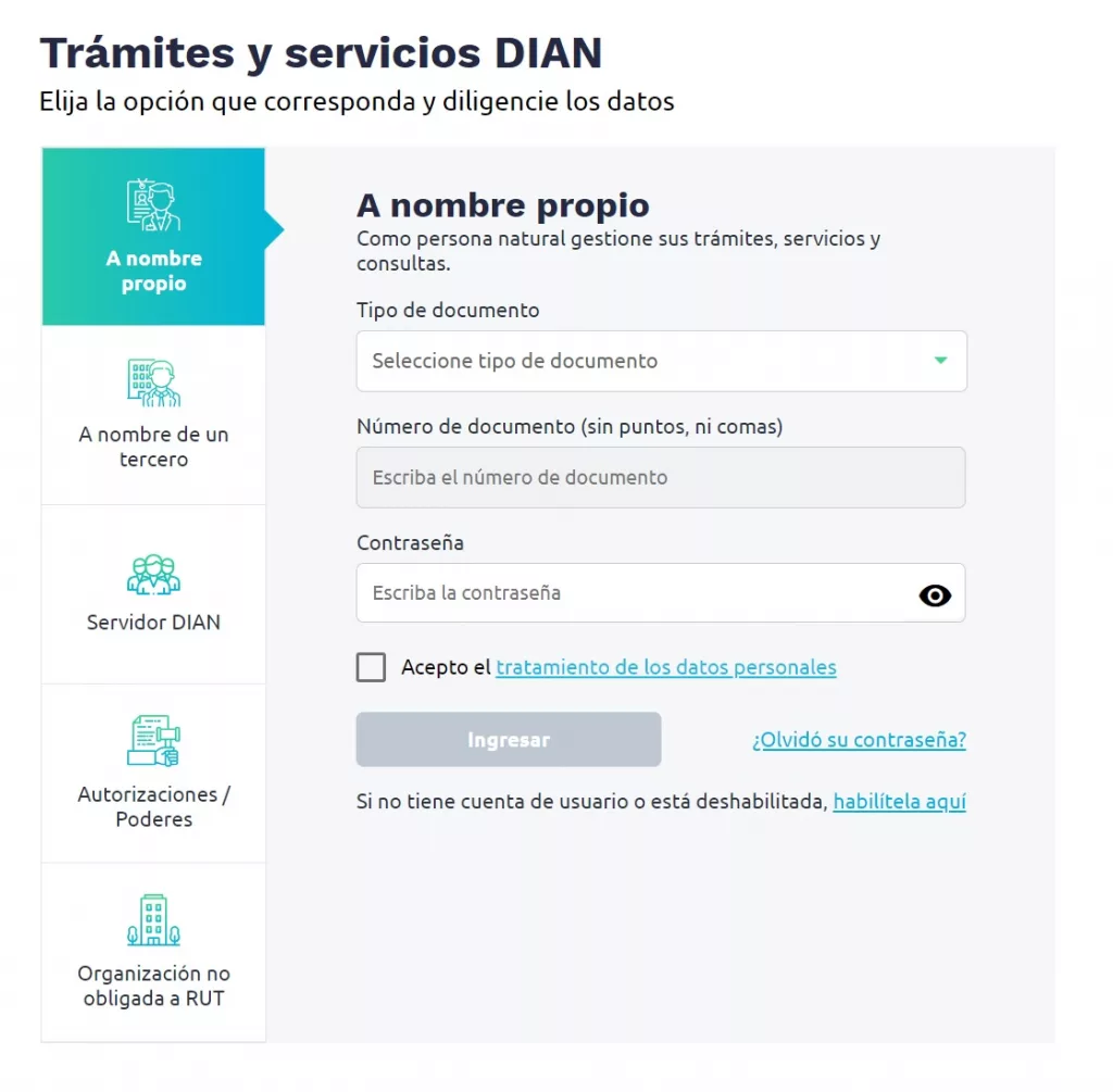 Descargar RUT Actualizado DIAN