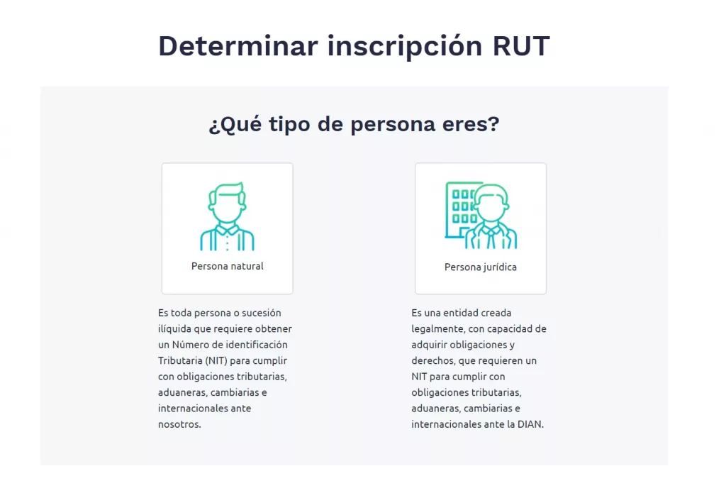 Incripción en el RUT Persona Física o Jurídica
