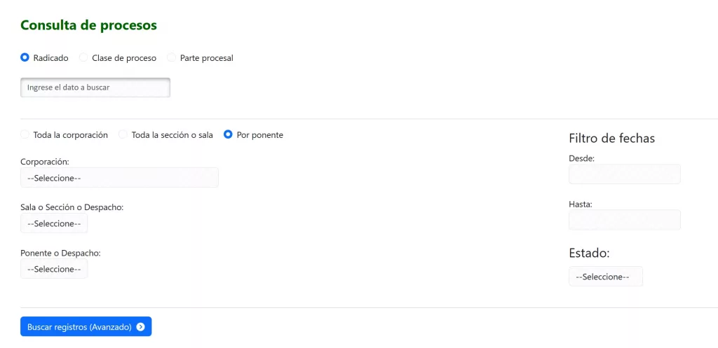 SAMAI Consulta de Procesos Judiciales