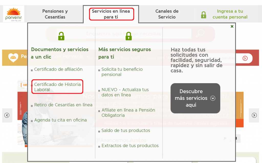 Descargar Historia Laboral Porvenir