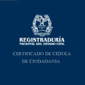 Certificado de Cédula de Ciudadanía Colombiana