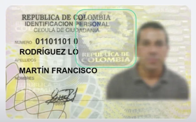 Verificación de Cédula Colombiana con Holograma de Seguridad