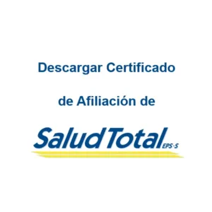 Descargar Certificado de Afiliación de Salud Total EPS