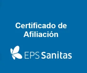 EPS Sanitas Certificado Afiliación